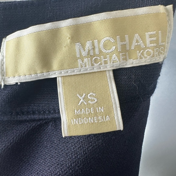 Michael - Michael Kors Striped Navy/Green Stretch Dress Sleeveless/SIZE- XS - Picture 8 of 11